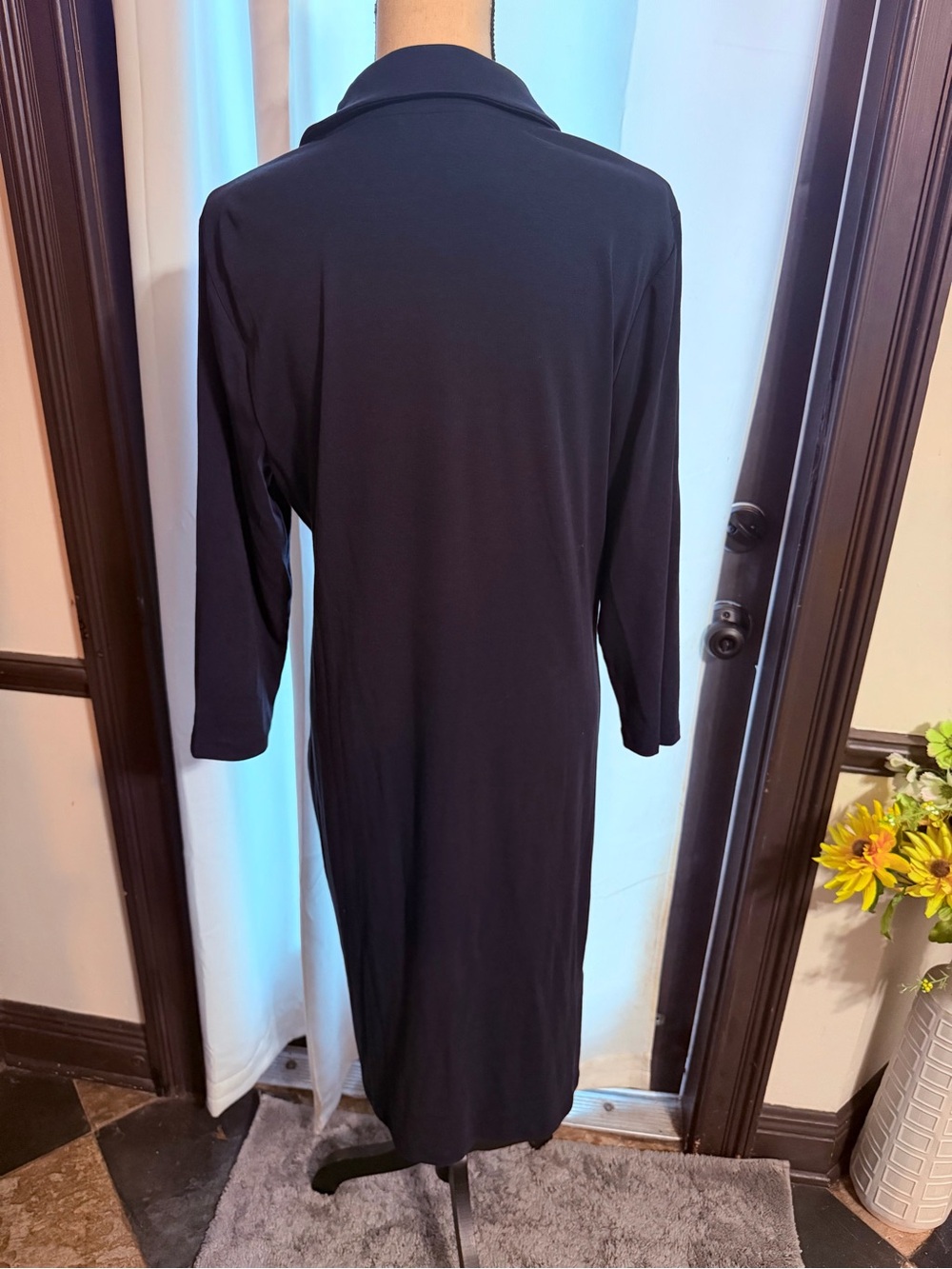 Lilly Pulitzer Navy Polo Midi Dress with Gold Buttons - Picture 3 of 4